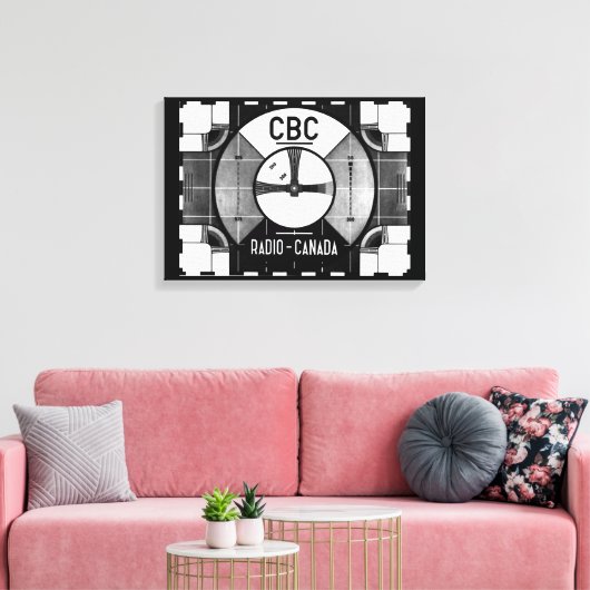 CBC-testpatroon Canvas Afdruk (Insitu (Woonkamer))