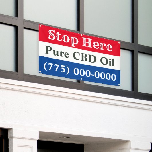 CBD Oil Business Spandoek (Buitenkant Gebouw)