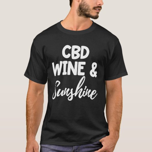CBD Olie Vrouwen CBD Wijn en Zonneschijn Dames T-shirt (Voorkant)