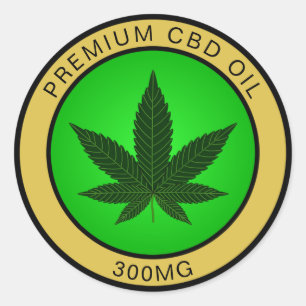 CBD Olielabels Ronde Sticker