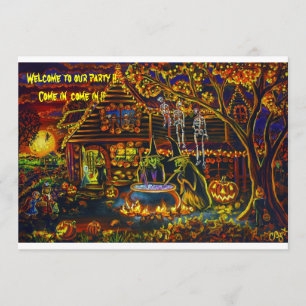 CBjork, Halloween Witch Party Uitnodigingen