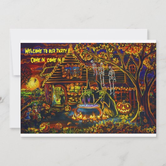 CBjork, Invitations à la fête des sorcières d'Hall (Devant)