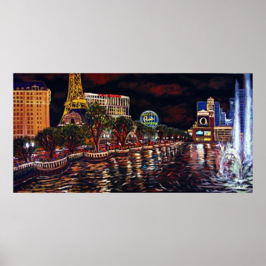 CBjork Las Vegas water show Poster (Voorkant)