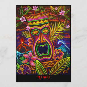 CBjork Uitnodigingen Tacky Tiki Partij