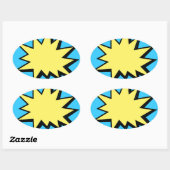 CBPG COMICBOOK POW BANG ACTION GRAPHIC SHARP OUTBU OVALE STICKER (Vel)