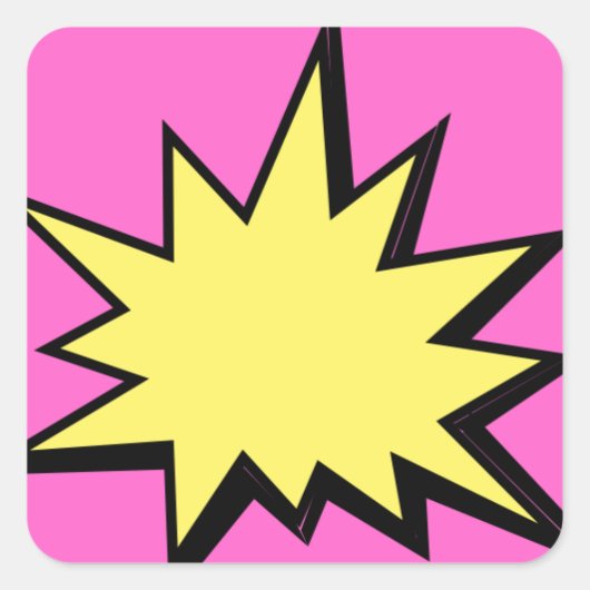 CBPG COMICBOOK POW BANG ACTION GRAPHIC SHARP OUTBU VIERKANTE STICKER (Voorkant)