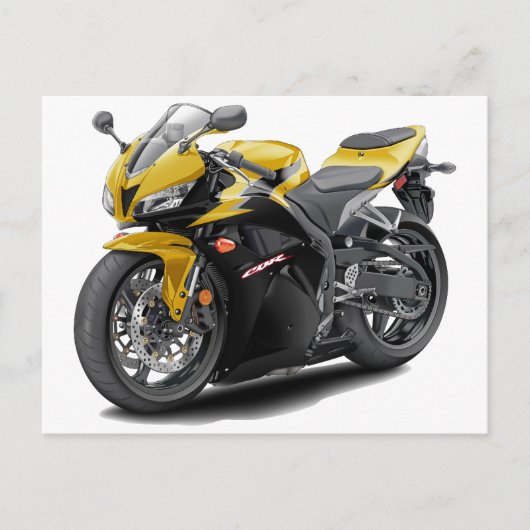 CBR 600 gele-zwarte bijt Briefkaart (Voorkant)