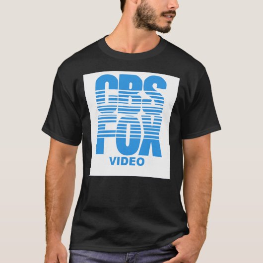 CBS FOX VIDEO VHS logo, T-Shirt (Voorkant)