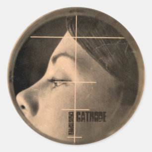 CC meisje lateraal Ronde Sticker