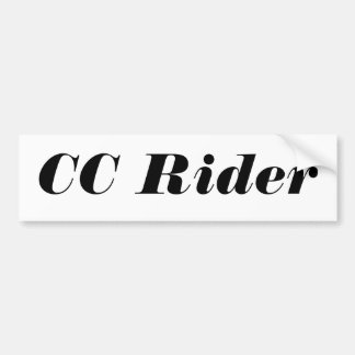 CC Rider Basic-Bumpersticker Bumpersticker