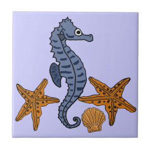 CC- Zee Horse and Star Fish Tile Tegeltje
