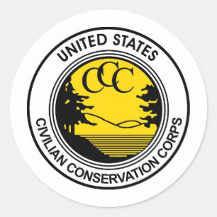 CCC Civilian Conservation Corps huldiging Ronde Sticker