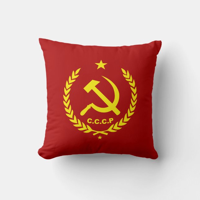 CCCP communist Hammer en Sickle Badge Kussen (Voorkant)