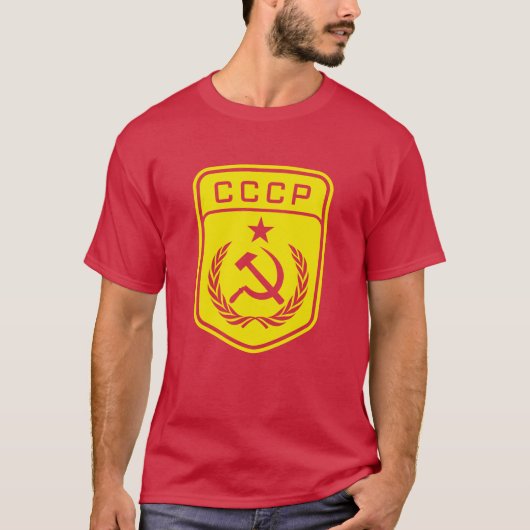 CCCP Emblem Communist Mannen T-Shirt (Voorkant)
