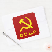 CCCP Hamer en Sikkel Vierkante Sticker (Envelop)