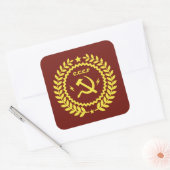 CCCP Hamer & Sickle Emblem Vierkante Stickers (Envelop)