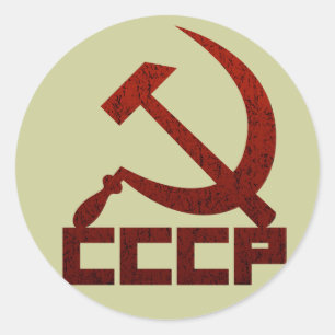 CCCP Hamer & Sikkel Ronde Sticker