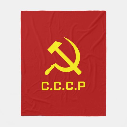 CCCP Hammer en Sickle Fleece Deken (Voorkant)
