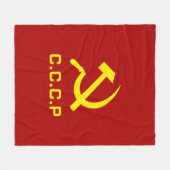 CCCP Hammer en Sickle Fleece Deken (Voorkant (Horizontaal))