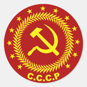 CCCP Hammer Sickle Emblem Ronde Sticker