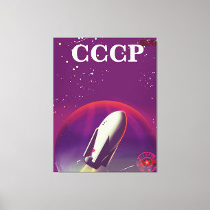 CCCP-reisposter voor de Sovjetruimte Canvas Afdruk