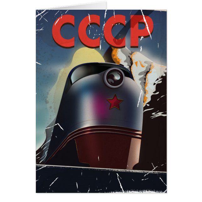 CCCP Retro vintage Sovjet trein Poster (Voorkant)