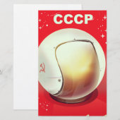 CCCP  rood Sovjet-poster Briefpapier (Voorkant / Achterkant)