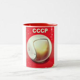 CCCP  rood Sovjet-poster Tweekleurige Koffiemok