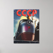 CCCP Sovjet-locomotief Poster Canvas Afdruk (Voorkant)