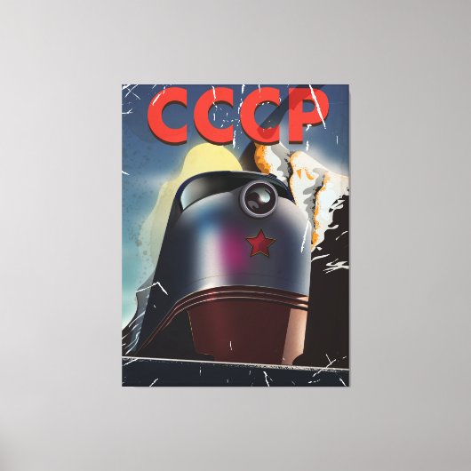 CCCP Sovjet-locomotief Poster Canvas Afdruk (Voorkant)