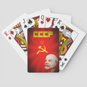 cccp sovjet - unie communistisch rode lenin ruslan speelkaarten