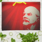 cccp sovjet - unie communistisch rode lenin ruslan theedoek (Gevouwen)