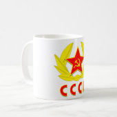 cccp ussr hammer en sikkel embleem koffiemok (Voorkant links)