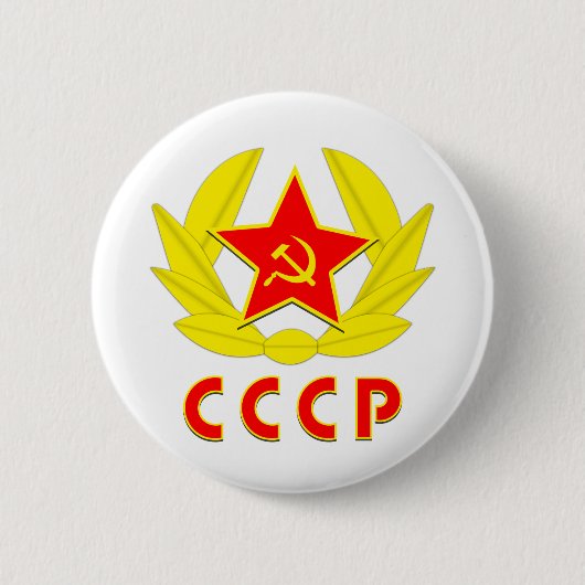 cccp ussr hammer en sikkel embleem ronde button 5,7 cm (Voorkant)