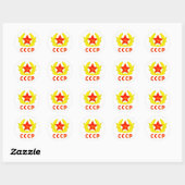 cccp ussr hammer en sikkel embleem ronde sticker (Vel)