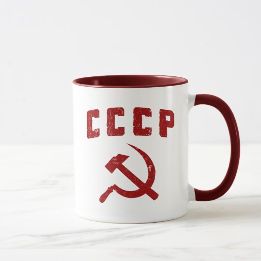 cccp  ussr hammer en sikkel mok (Rechts)