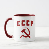 cccp  ussr hammer en sikkel mok (Links)