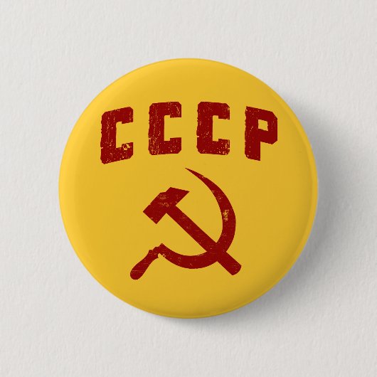 cccp  ussr hammer en sikkel ronde button 5,7 cm (Voorkant)