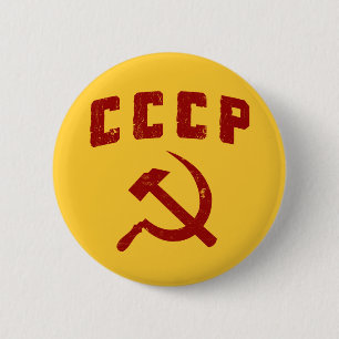 cccp ussr hammer en sikkel ronde button 5,7 cm