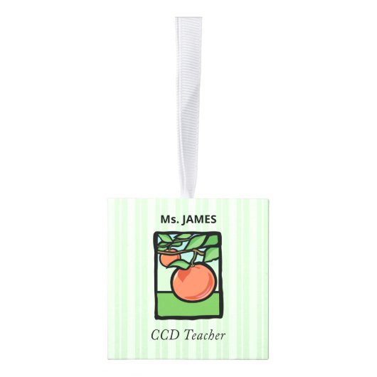 CCD-leraar Dank u, Apple Kubus Ornament (Rechts)