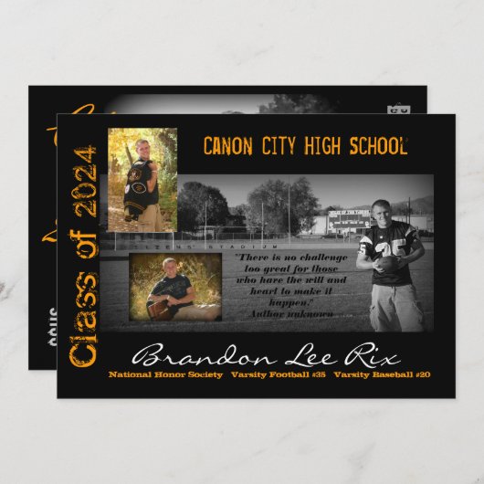 CCHS Tiger2 Uitnodiging tot Afstuderen (Voorkant / Achterkant)