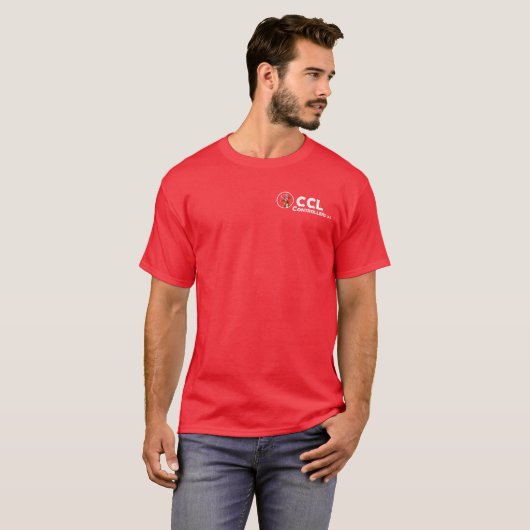 CCL Controllers Witte Logo T-shirt (Voorkant volledig)