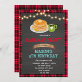 Ccrêpes de bûcheron et pyjamas Invitation (Devant / Derrière)