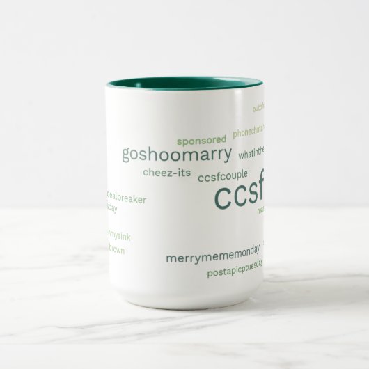 CCSF Green Hashtag 15 oz mug (Centre)