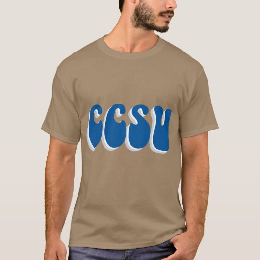 CCSU Central Connecticut State University 2 T-shirt (Voorkant)