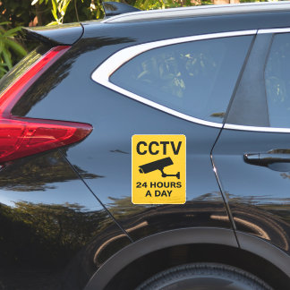 CCTV 24 Hours Surveillance Warning Sign  Sticker
