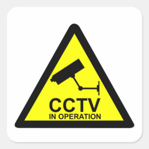 CCTV-bericht Vierkante Sticker