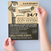 CCTV Gemonteerde Camera's, CCTV-beveiliging Advert Flyer (Hand)