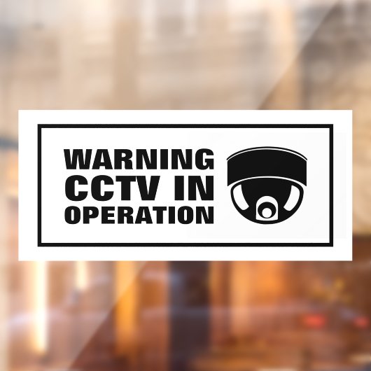 CCTV in bedrijf Raamsticker (Vel 2)