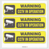 CCTV In bedrijf Video Surveillance Sticker (Vel)